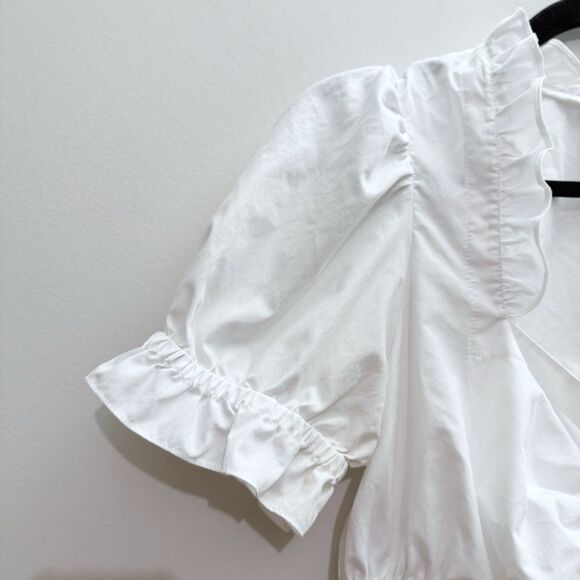 BLOUSE VINTAGE NOCKSTEIN OKTOBERFEST DIRNDL TYROL  WOMEN CROP TOP :US 14/EU 42 - Picture 2 of 9